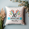PODUSZKA PREZENT NA URDZINY DOWOLNY WIEK IMIĘ ŚWIECZKI