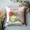 Poduszka Prezent Żaba ŻAJEBISTA NAUCZYCIELKA