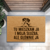 Wycieraczka Kokosowa Śmieszna 60x40Cm Prezent Tu Mieszka Pies I Jego Służba