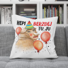 PODUSZKA PREZENT URODZINY NOSACZ ONA HEPI BERZDEJ