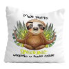 Poduszka Śmieszny Prezent Leniwiec MOJE MOTTO : SPOKOJNIE