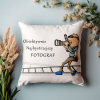 UPOMINEK PREZENT PODUSZKA ZAWÓD  FOTOGRAF FOTOREPORTER PAPARAZZI ZDJĘCIA PRACA