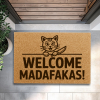 Śmieszna Wycieraczka Kokosowa Na Prezent Do Domu Welcome Madafakas Kot Nóż