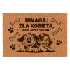 Wycieraczka Kokosowa Śmieszna 60x40 Cm Prezent Parapetówka Zła Kobieta Pies