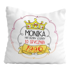 URODZINY PODUSZKA PREZENT  18 20 40 60 IMIĘ NARODZINY LEGENDY KORONA