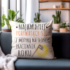 Poduszka Śmieszny Prezent Praca NAJBARDZIEJ PORYWAJĄCY SIĘ Z MOTYKĄ NA SŁOŃCE PRACOWNIK ROKU
