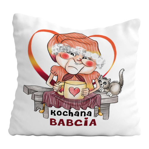 PODUSZKA PREZENT DZIEŃ BABCI KOCHANA BABCIA KOBIETA UPOMINEK