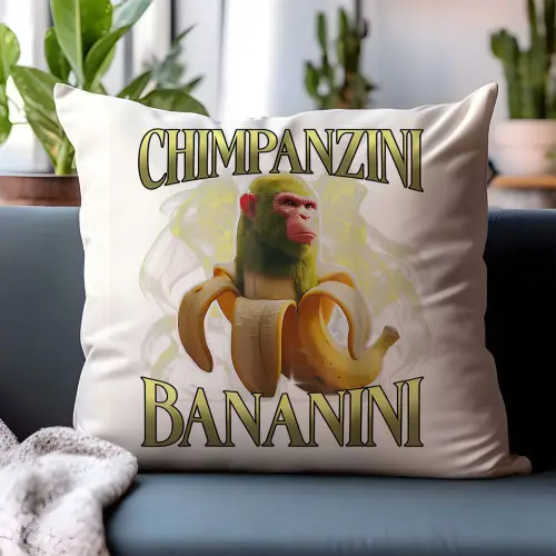 Poduszka Chimpanzini Bananini Italian Brainrot  Prezent