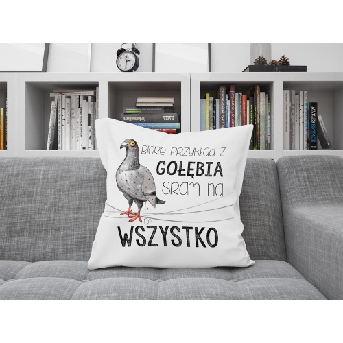 PODUSZKA ŚMIESZNY PREZENT PRACA GOŁĄB SR..M NA WSZYSTKO