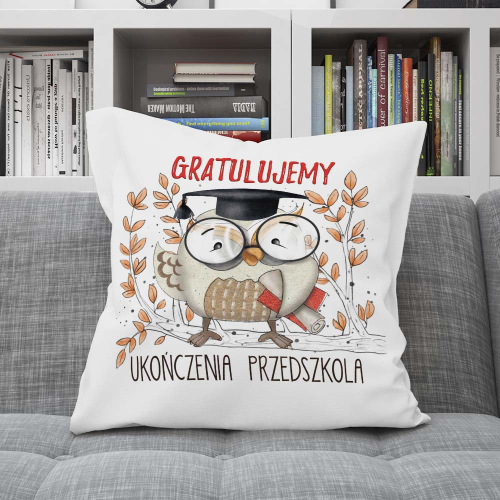 Poduszka Prezent Zakończenie Przedszkola SOWA