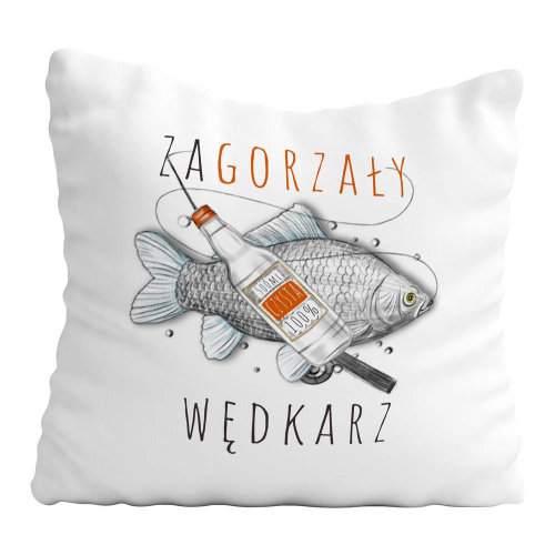 PODUSZKA PREZENT HOBBY WĘDKARSTWO WĘDKARZ UPOMINEK