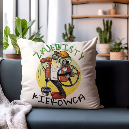 Poduszka Prezent Praca Zawód Żajebisty KIEROWCA
