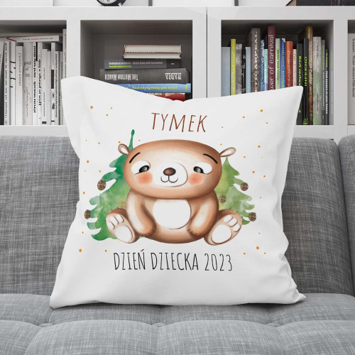 Poduszka Prezent DZIEŃ DZIECKA Miś IMIĘ