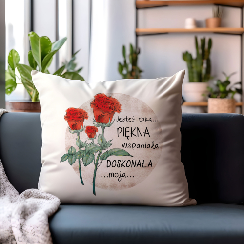 Poduszka Prezent Walentynki JESTEŚ PIĘKNA