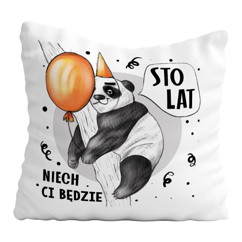 PREZENT PODUSZKA URODZINY PANDA 100 LAT