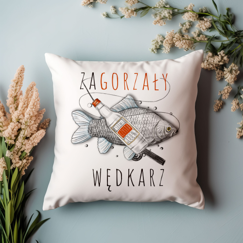 PODUSZKA PREZENT HOBBY WĘDKARSTWO WĘDKARZ UPOMINEK