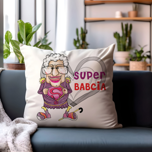 PODUSZKA JASIEK PREZENT DZIEŃ BABCI SUPER BABCIA KOBIETA