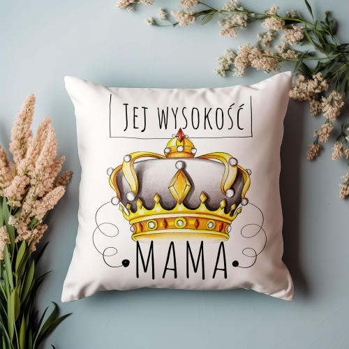 PODUSZKA PREZENT ŚWIĘTO DLA MAMY TEŚCIOWEJ KOBIETA KORONA KRÓLOWA JEJ WYSOKOŚĆ MAMA
