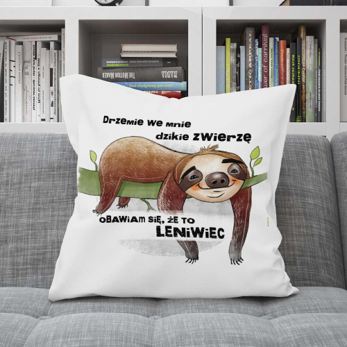 Poduszka Prezent LENIWIEC dzikie zwierzę