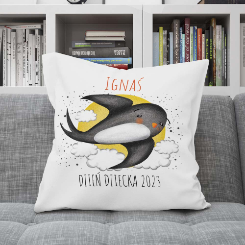 Poduszka Prezent DZIEŃ DZIECKA Jaskółka IMIĘ