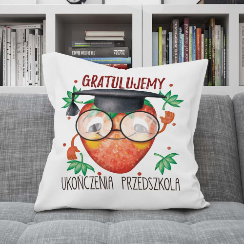 Poduszka Prezent Zakończenie Przedszkola TRUSKAWKA