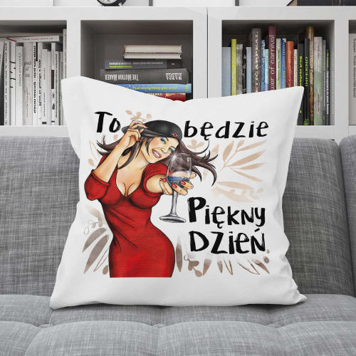 Poduszka Prezent Dzień Kobiet PIĘKNY DZIEŃ