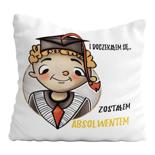 PODUSZKA PREZENT NA ZAKOŃCZENIE ROKU SZKOLNEGO ABSOLWENT UCZEŃ CHŁOPAK