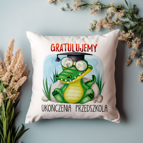 Poduszka Prezent Zakończenie Przedszkola Krokodyl