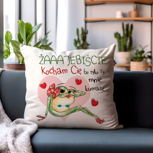 Poduszka Prezent Walentynki ŻAJEBIŚCIE