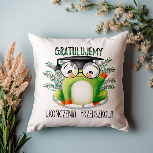 PODUSZKA PREZENT ZAKOŃCZENIE PRZEDSZKOLA ŻABKA GRATULACJE