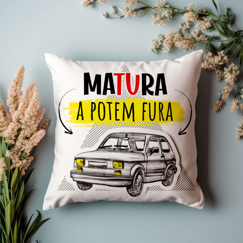 UPOMINEK PODUSZKA PREZENT MATURZYSTY ABSOLWENTA MATURA POTEM FURA EGZAMIN TEST AUTO