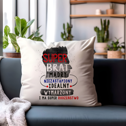Poduszka Prezent Dla Brata SUPER BRAT
