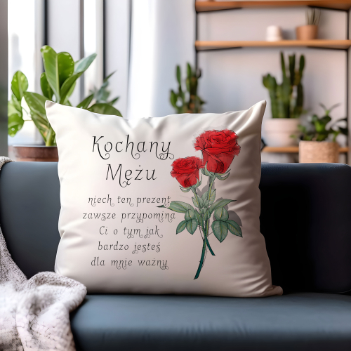 Poduszka Prezent Walentynki KOCHANY MĘŻU