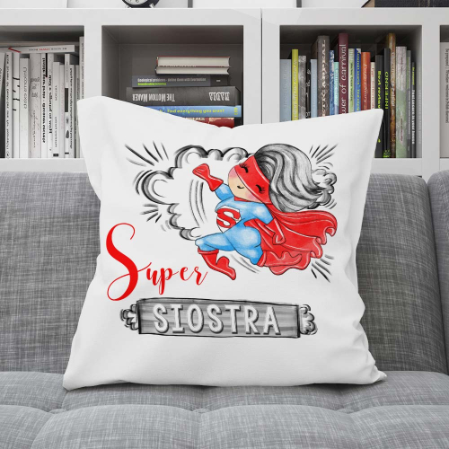 Poduszka Prezent Dla Siostry SUPERBOHATERKA