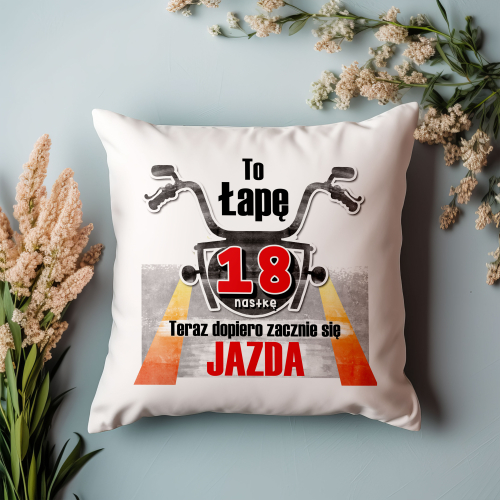 ODJAZDOWA PODUSZKA PREZENT NA URODZINY 100 18 40 50