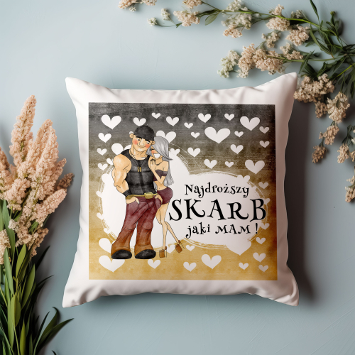 Poduszka Prezent Walentynki NAJDROŻSZY SKARB