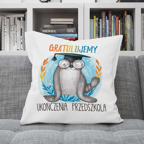 Poduszka Prezent Zakończenie Przedszkola Foczka