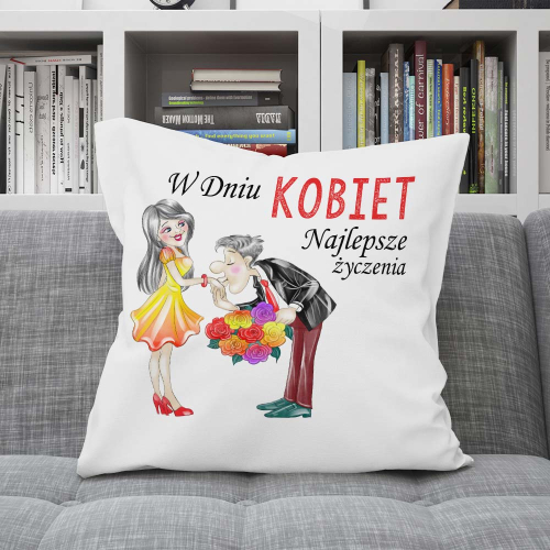 Poduszka Prezent Dzień Kobiet ŻYCZENIA
