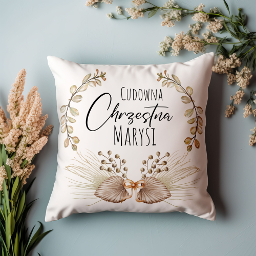 Poduszka Prezent Pamiątka Chrzestna Dowolne Imię Chrzest