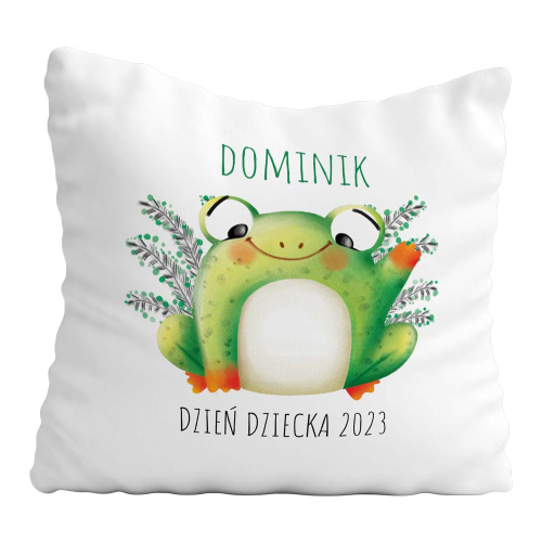 Poduszka Prezent DZIEŃ DZIECKA Żabka IMIĘ
