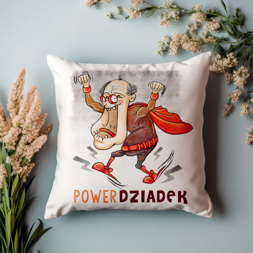 Poduszka Prezent Dzień Dziadka POWER