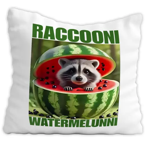 Poduszka Raccooni Watermelunni Italian Brainrot Viral Tiktok Prezent