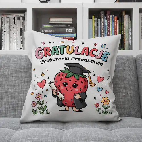 PODUSZKA PREZENT KONIEC ROKU UPOMINEK PRZEDSZKOLE DZIECIUM TRUSKAWKA
