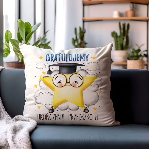 Poduszka Prezent Zakończenie Przedszkola GWIAZDKA