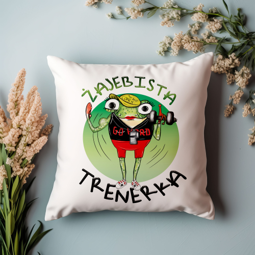 Poduszka Prezent Praca Zawód Żajebista TRENERKA