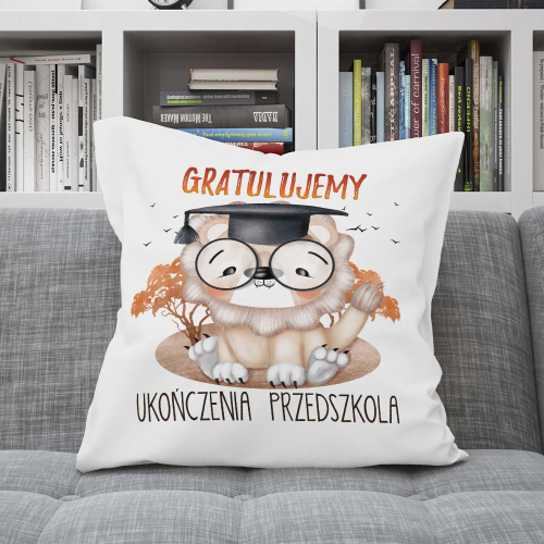 Poduszka Prezent Zakończenie Roku Przedszkola Lew