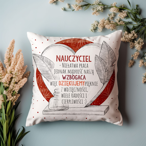 Poduszka Prezent DZIEŃ NAUCZYCIELA dziękujemy