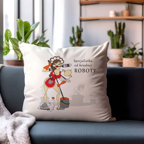 UPOMINEK PODUSZKA PREZENT ZAWÓD KOBIETA GOSPODYNI POMOC DOMOWA