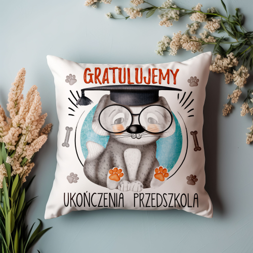 Poduszka Prezent Zakończenie Przedszkola Piesek