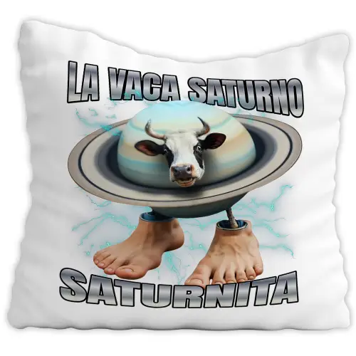 Poduszka La Vaca Saturno Saturnita Italian Brainrot Viral Tiktok Prezent